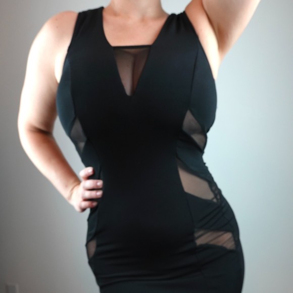 Cameo Sexy Black Maxi Sheer Dress size Small - Picture 3 of 8